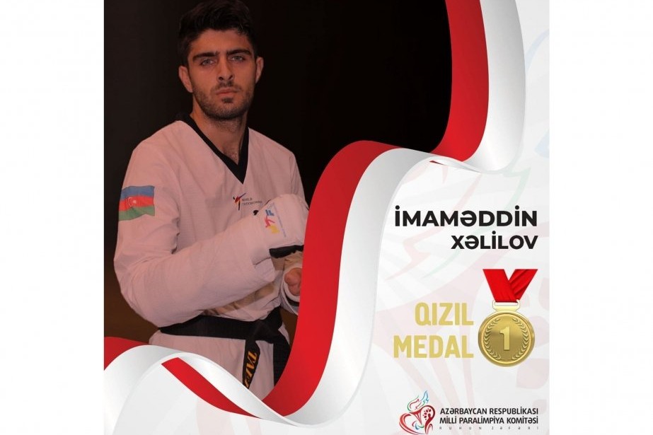 Azerbaijani taekwondo fighter grabs gold medal at European Para Championships