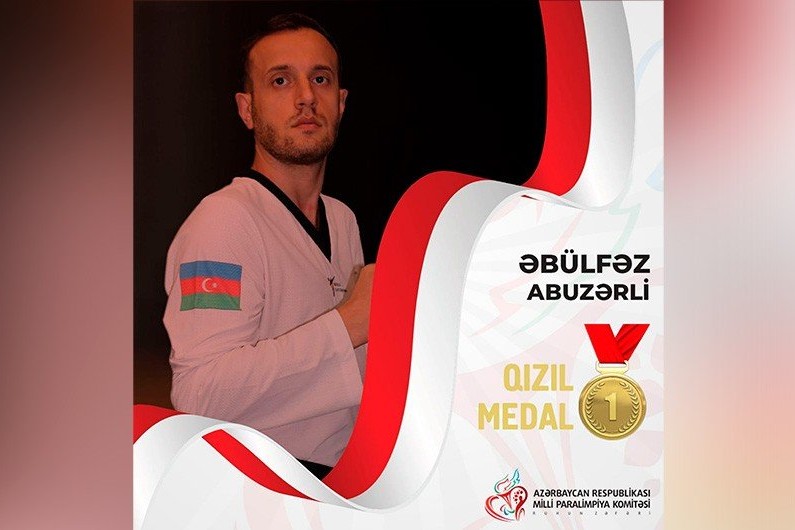 Azərbaycan parataekvondoçusu Avropa çempionatında qızıl medal qazanıb