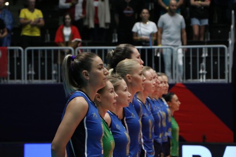 The Azerbaijani national volleyball team started the European Championship with a confident victory