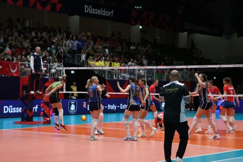 The Azerbaijani national volleyball team started the European Championship with a confident victory