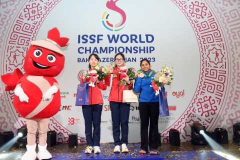 Dünya çempionatı: pnevmatik tüfəngdən atəş üzrə yarışda Çin idmançıları fərqləniblər - FOTO