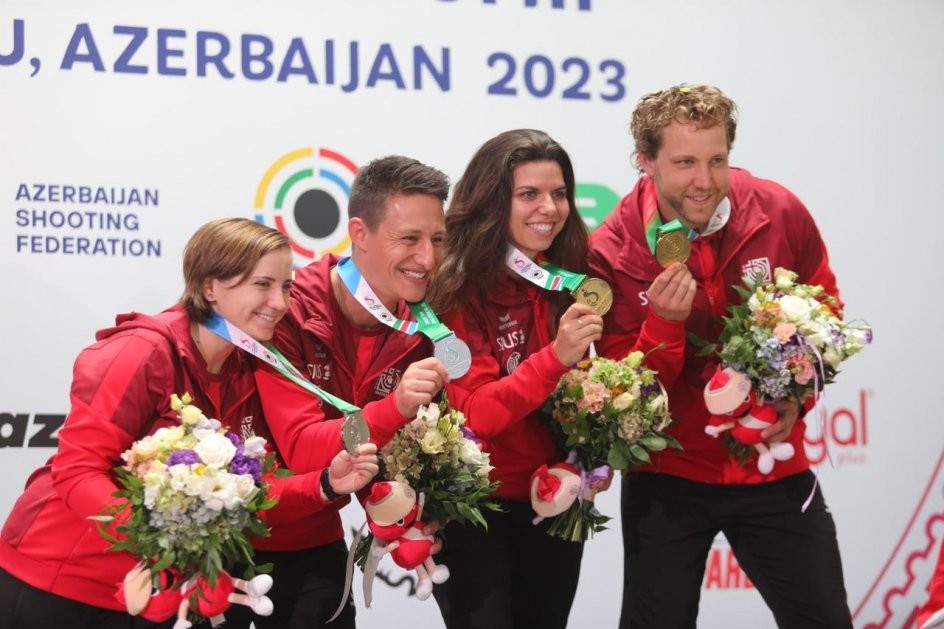Swiss athletes win gold at 2023 ISSF World Shooting Championships in Baku