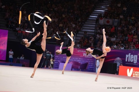 The performance of the Azerbaijan group gymnastics team at the World Championship - PHOTO