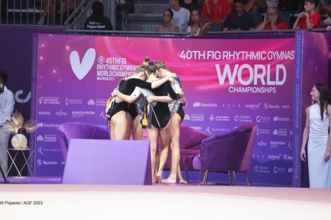 The performance of the Azerbaijan group gymnastics team at the World Championship - PHOTO