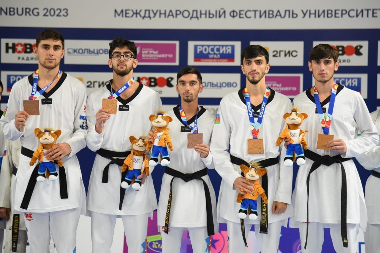 Azerbaijani taekwondo players won a medal in the team competition - PHOTO