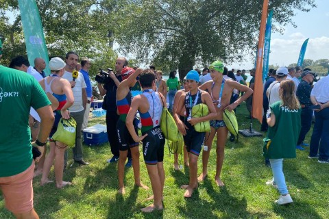 Photos from the open water swimming competition “Let’s cross the Kura”