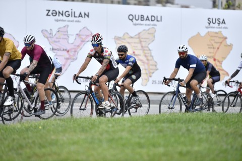 Həvəskar velosipedçilər arasında “Sürətlə pedalla” adlı yarış keçirilib - FOTO