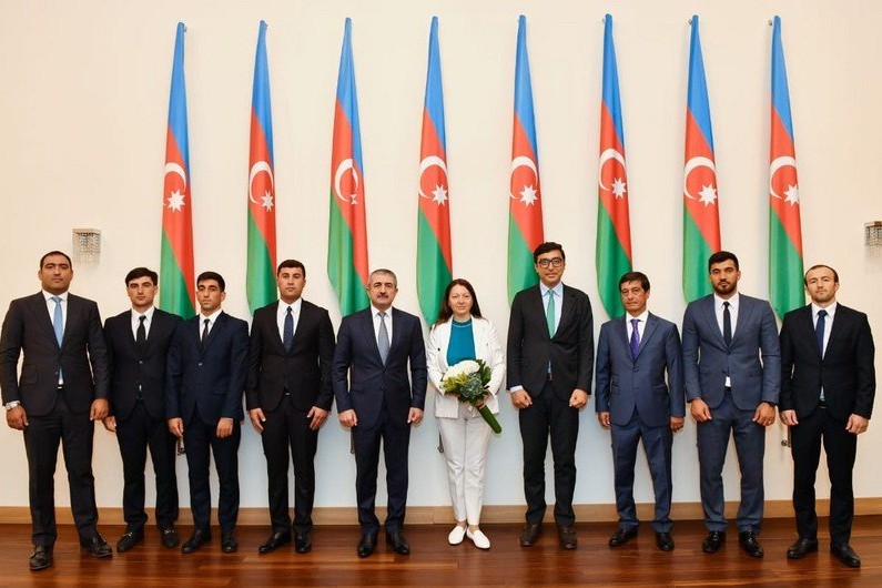 The Azerbaijani national team, which won a silver medal at the European Championship, was awarded - PHOTO