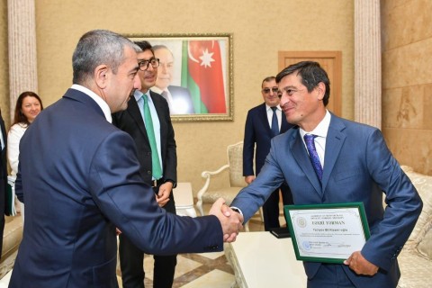 The Azerbaijani national team, which won a silver medal at the European Championship, was awarded - PHOTO
