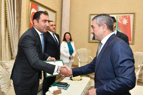 The Azerbaijani national team, which won a silver medal at the European Championship, was awarded - PHOTO
