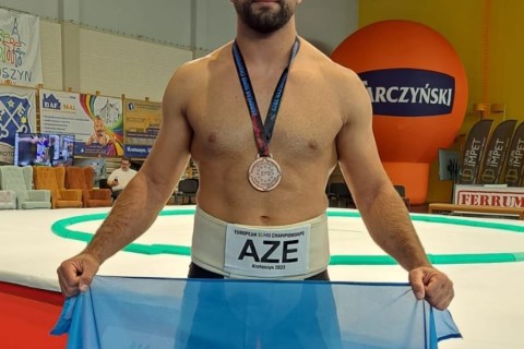 Azerbaijan's Sumo player got bronze medal at the European Championship