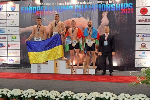 Azerbaijan's Sumo player got bronze medal at the European Championship