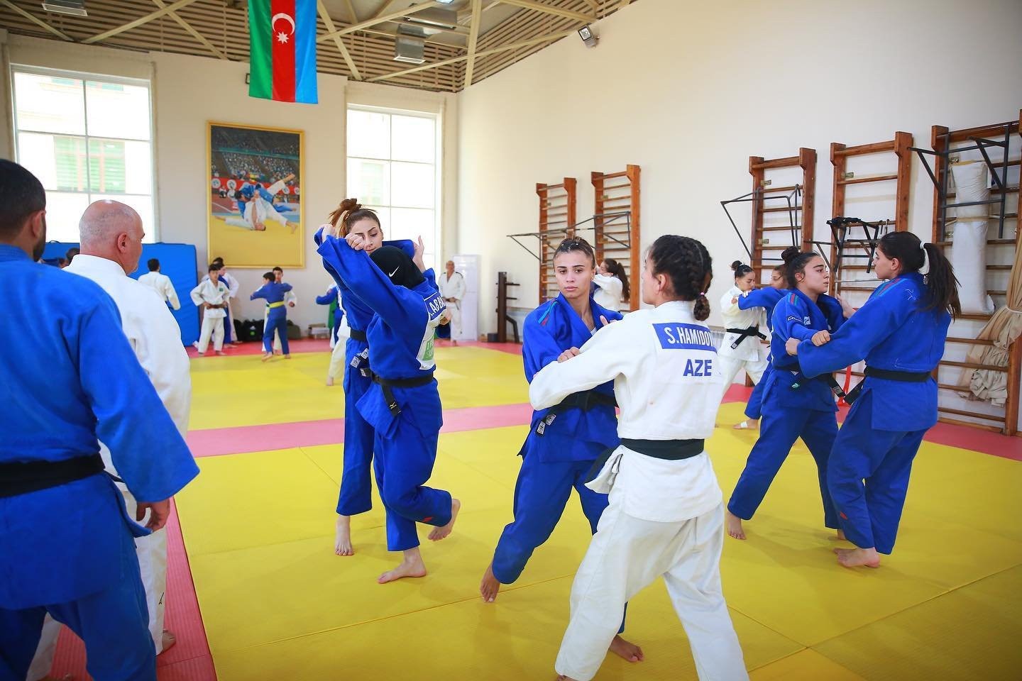 The preparation of Azerbaijani Judokas for the Baku Grand Slam tournament - PHOTO