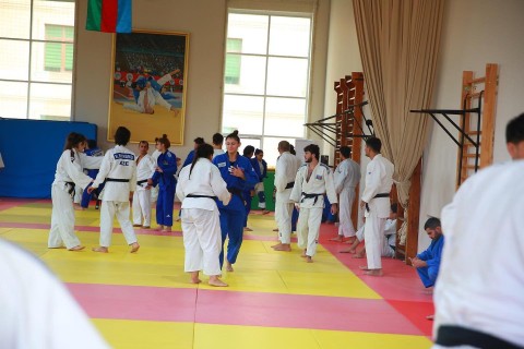 The preparation of Azerbaijani Judokas for the Baku Grand Slam tournament - PHOTO
