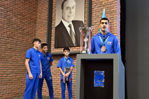 Farid Gayibov met with athletes who successfully represented Azerbaijan and their coaches - PHOTO