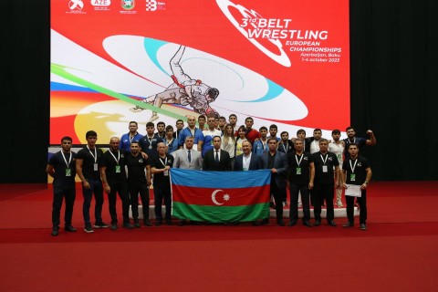 Azerbaijani Belt Wrestlers got 30 medals in the European Championship - PHOTO