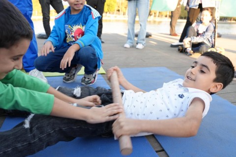 "İdman hamı üçün": Sakinlər bu dəfə mas-reslinq qaydalarını öyrəniblər - FOTO