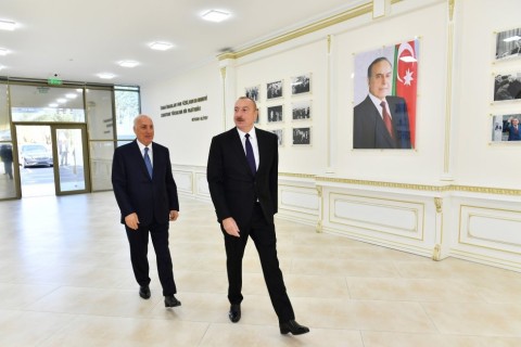President Ilham Aliyev viewed conditions created in Mehdi Huseynzade Sumgayit City Stadium - PHOTO
