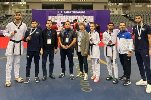 5 medals from Azerbaijani taekwondo players in Doha - PHOTO