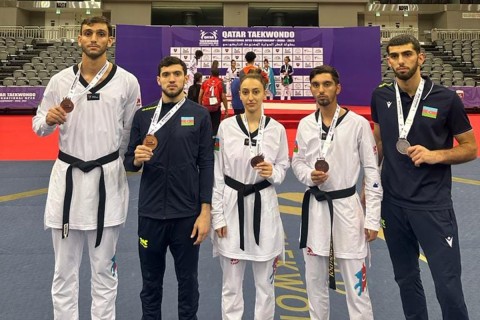 5 medals from Azerbaijani taekwondo players in Doha - PHOTO