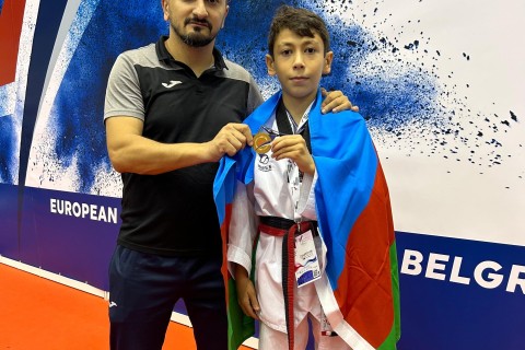Taekvondoçularımız Belqradda 1 qızıl, 1 gümüş və 3 bürünc medal qazanıb - FOTO