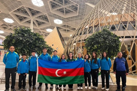 Azerbaijani table tennis players in the International Tournament in Riga