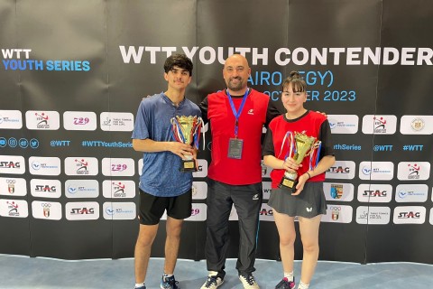 A bronze medal from Azerbaijani table tennis player - PHOTO