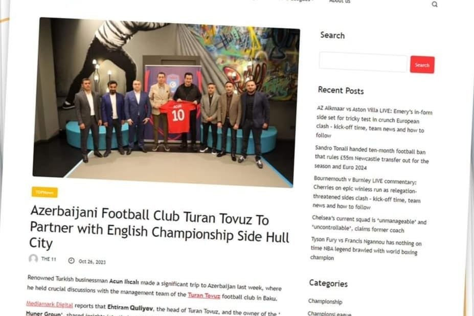 "Turan Tovuz" Böyük Britaniya mətbuatında
