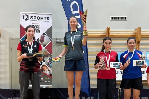 The Azerbaijani table tennis players won 8 prizes in the International Tournament