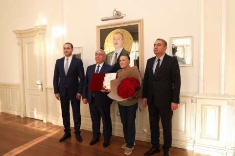 Azerbaijani Olympic Champion was awarded with the Honorary Order - PHOTO