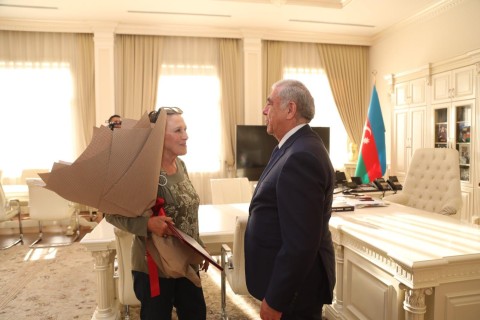 Azerbaijani Olympic Champion was awarded with the Honorary Order - PHOTO