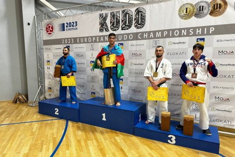 Kudoçularımız Avropa çempionatında 3 qızıl, 1 gümüş medal qazanıb