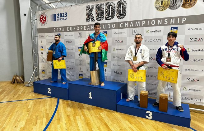 The kudo athletes of Azerbaijan won 3 gold and 1 silver medals in the European Kudo Championship