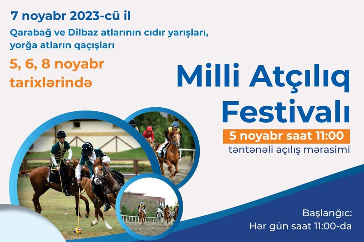 Heydər Əliyevin 100 illik yubileyinə həsr olunacaq Milli Atçılıq Festivalı keçiriləcək