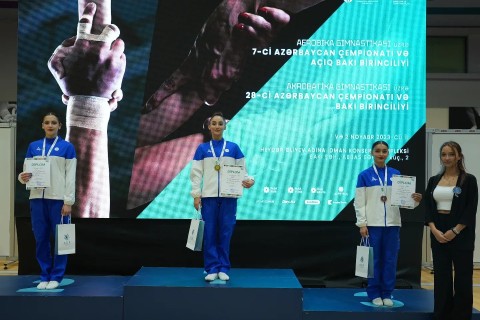 Aerobika və akrobatika gimnastikası üzrə Azərbaycan çempionatları başa çatıb - FOTO