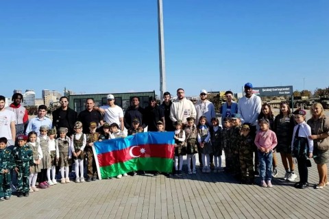 "Gəncə"nin basketbolçuları Hərbi Qənimətlər Parkında olublar - FOTO