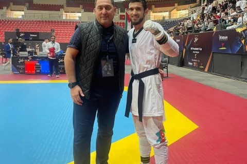 Our taekwondo player won a gold medal in Jordan