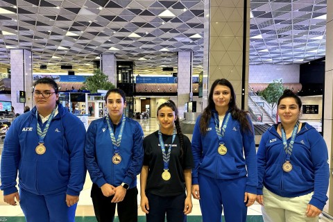 There was a welcoming ceremony for Azerbaijani athletes after the Universiade - PHOTO