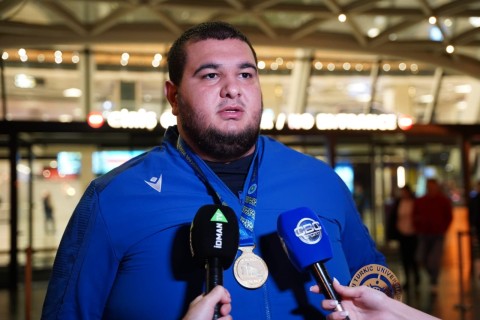 There was a welcoming ceremony for Azerbaijani athletes after the Universiade - PHOTO