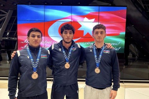 There was a welcoming ceremony for Azerbaijani athletes after the Universiade - PHOTO