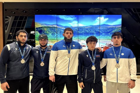 There was a welcoming ceremony for Azerbaijani athletes after the Universiade - PHOTO