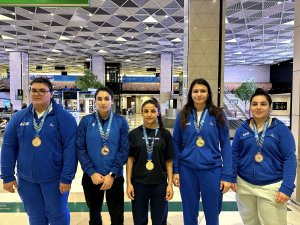 There was a welcoming ceremony for Azerbaijani athletes after the Universiade - PHOTO