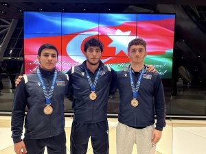There was a welcoming ceremony for Azerbaijani athletes after the Universiade - PHOTO