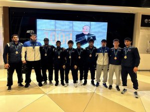 There was a welcoming ceremony for Azerbaijani athletes after the Universiade - PHOTO