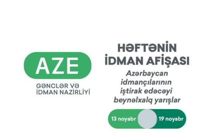 Beynəlxalq yarışlar üzrə HƏFTƏNİN İDMAN AFİŞASI