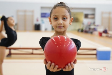 Gymnasts from Ganja, Masalli and Lankaran are training at the National Gymnastics Arena - PHOTO