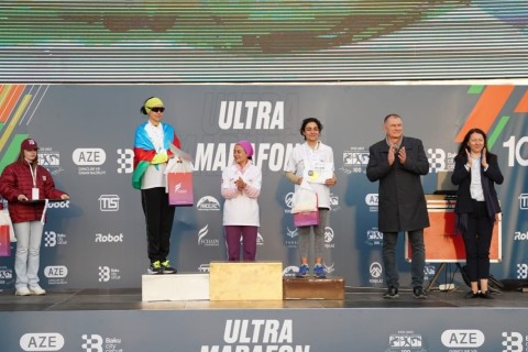 Ultramarafonun qalibləri mükafatlandırılıb - FOTO