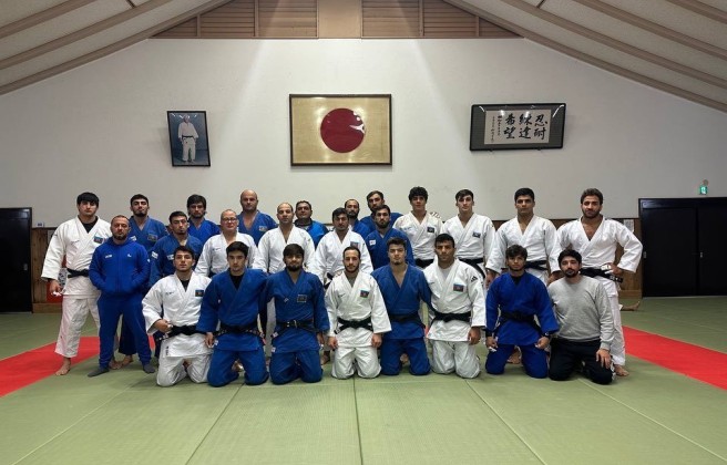 Azerbaijani judokas participate in a training camp in Japan - PHOTO