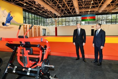 Prezident cüdo üzrə milli komandalar üçün Təlim-Məşq Mərkəzində yaradılan şəraitlə tanış olub - FOTO