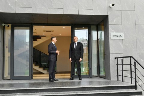 Prezident cüdo üzrə milli komandalar üçün Təlim-Məşq Mərkəzində yaradılan şəraitlə tanış olub - FOTO